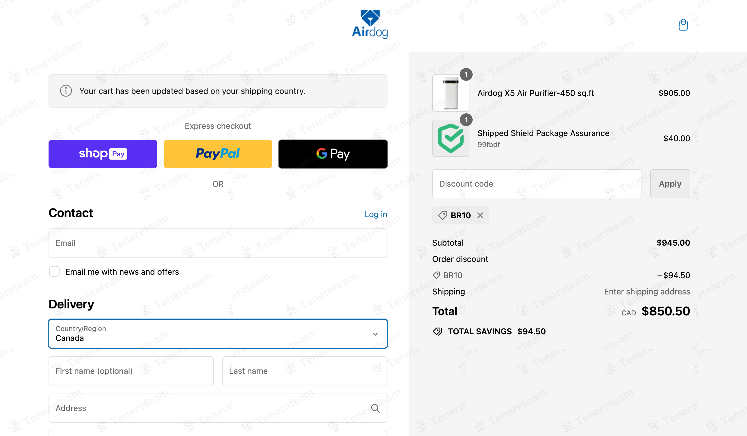 Airdog USA apply coupon code