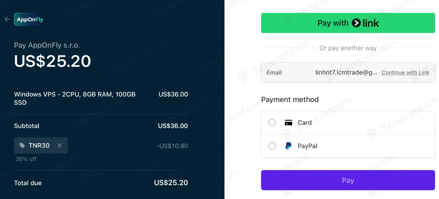 App on Fly apply coupon code