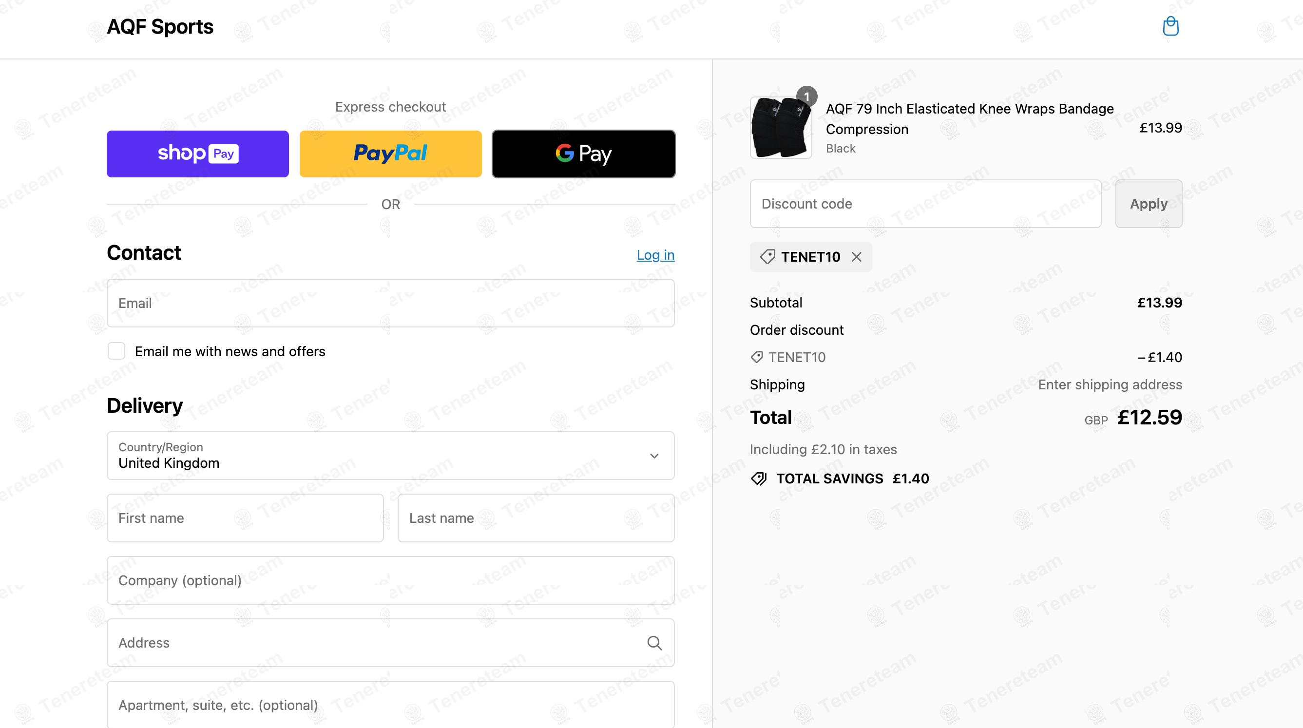 AQF Sports apply coupon code