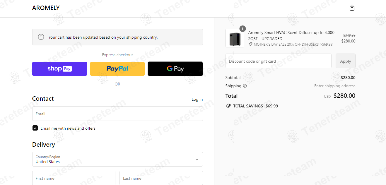 Aromely apply coupon code