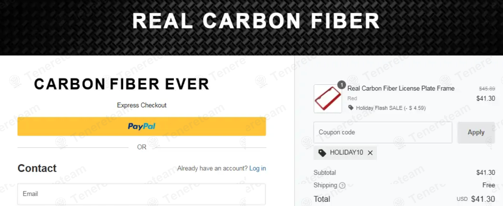 Carbon Fiber Ever apply coupon code