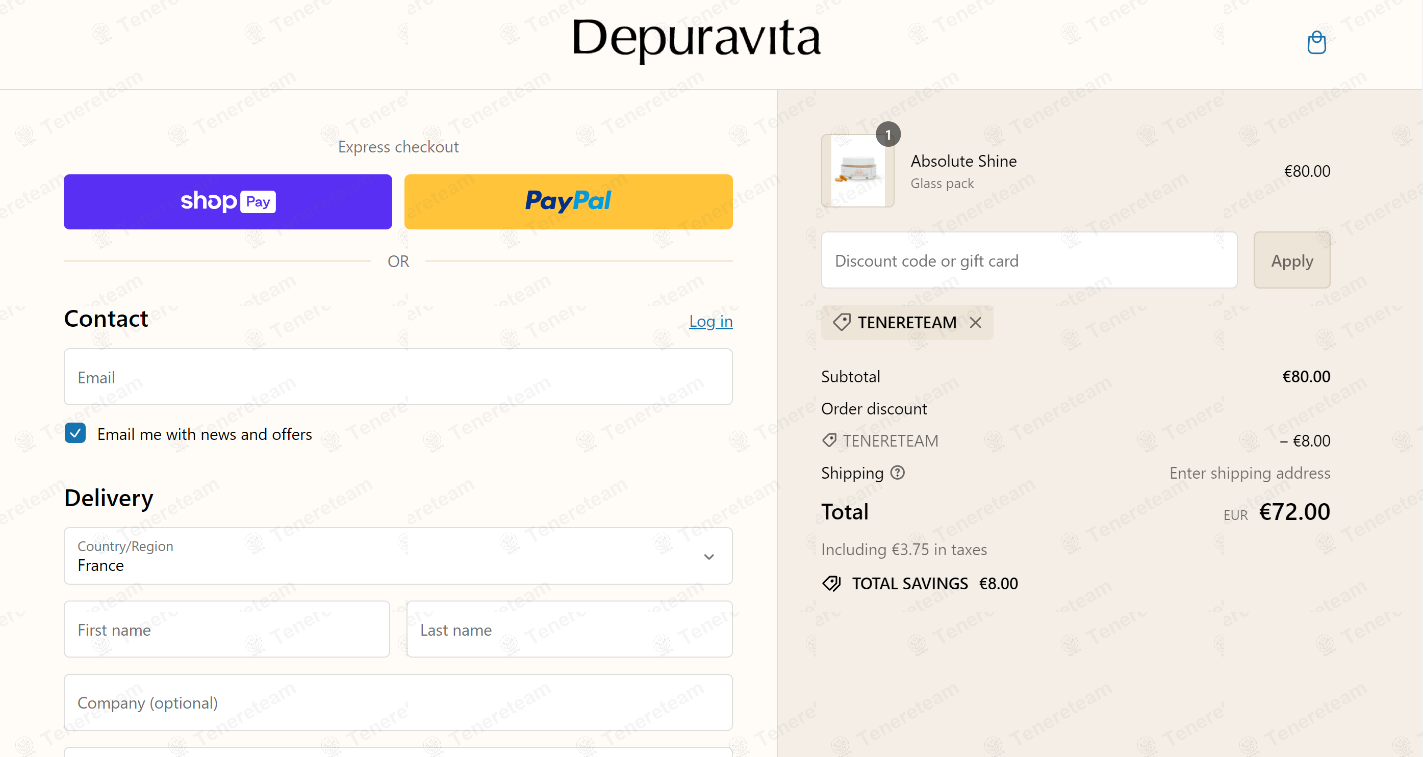 Depuravita apply coupon code