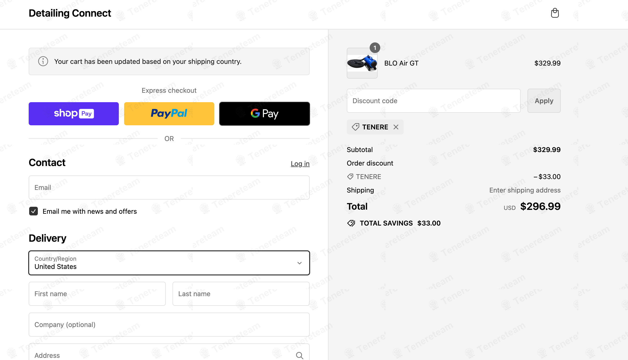 Detailing Connect apply coupon code