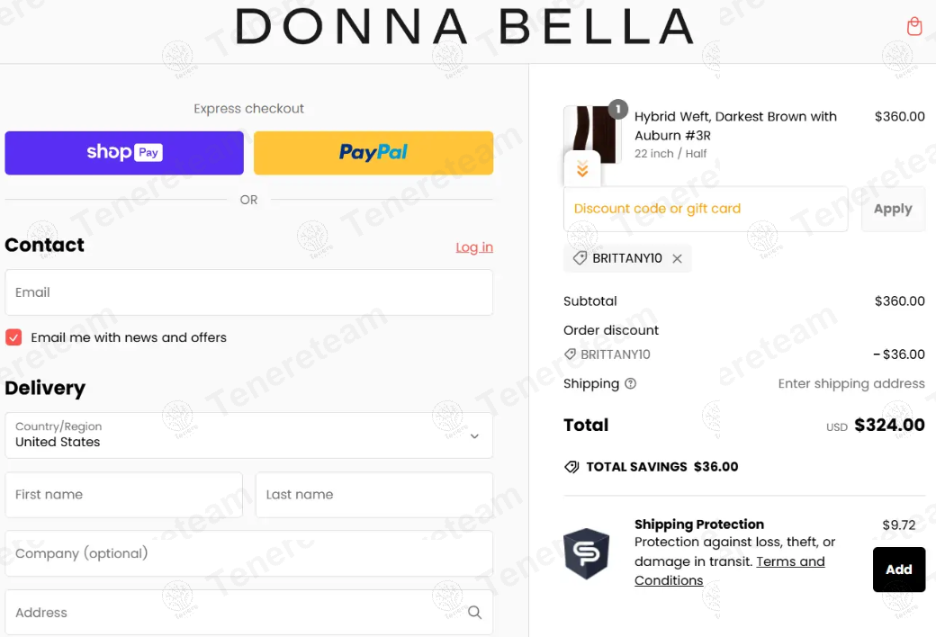 Donna Bella Hair apply coupon code