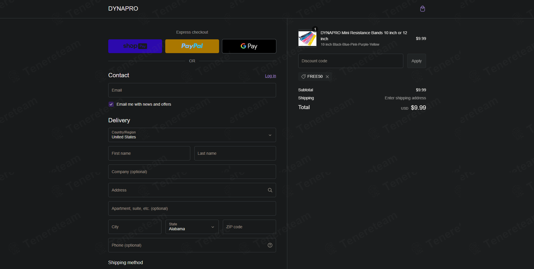 DynaPro apply coupon code