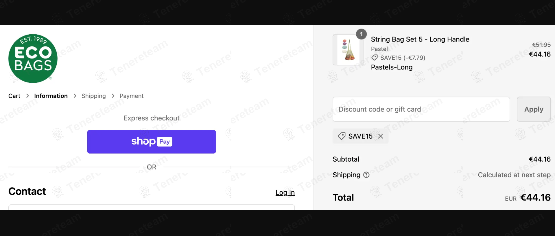 ECOBAGS apply coupon code