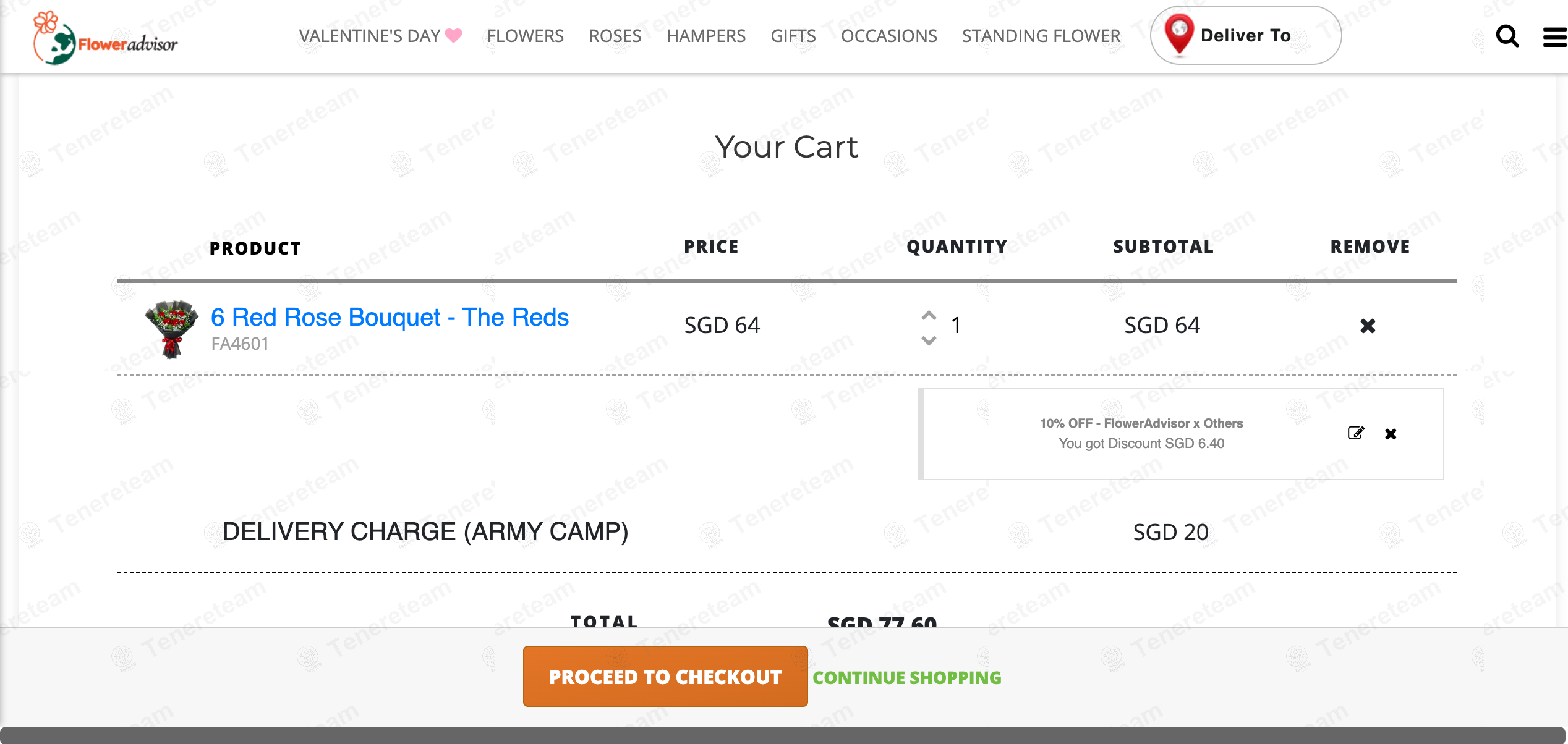 FlowerAdvisor SG apply coupon code