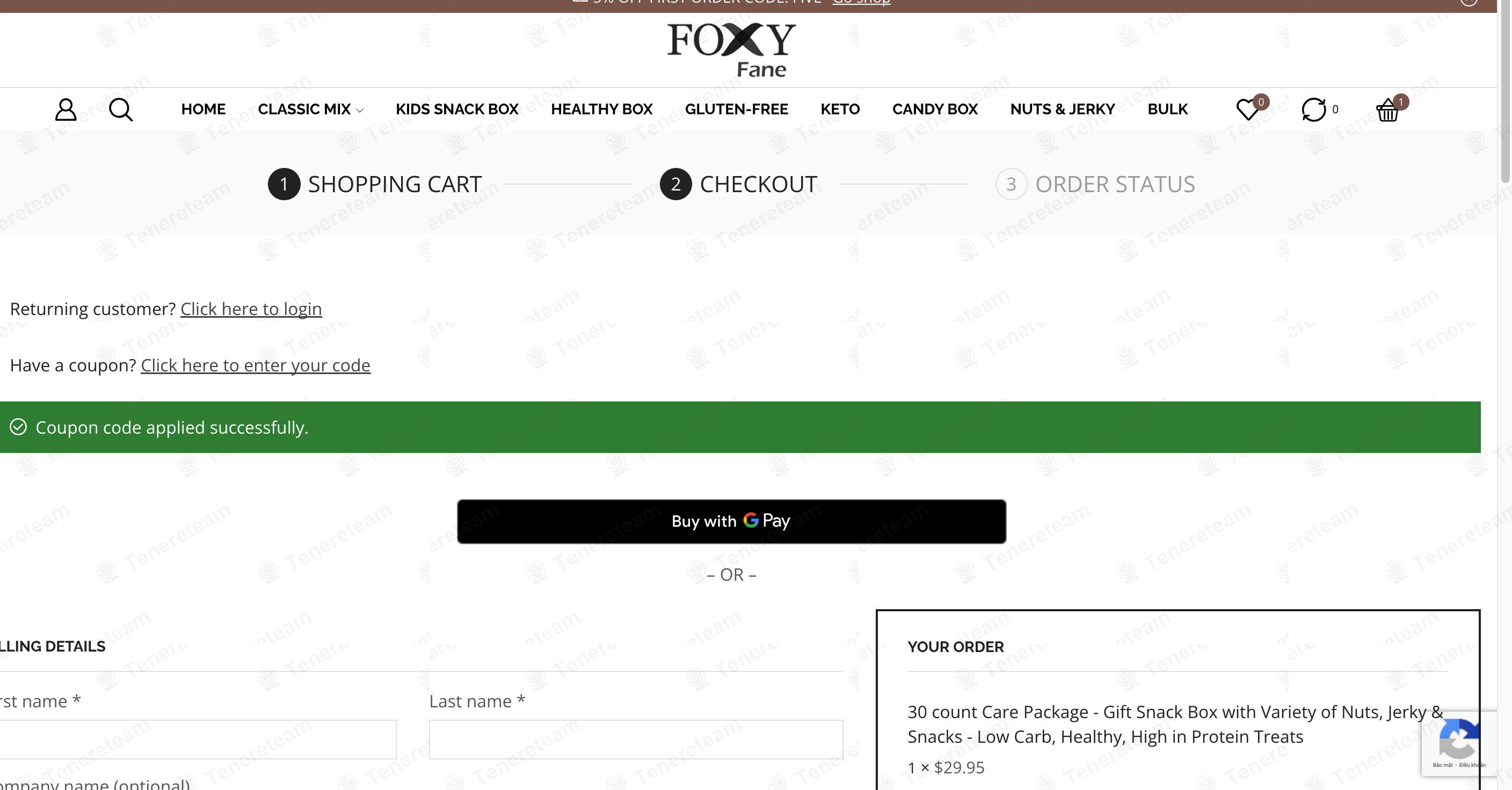 Foxy Fane apply coupon code