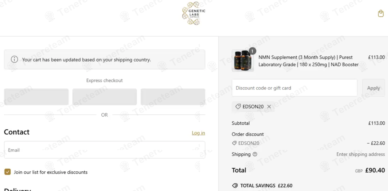 Genetic Labs Australia apply coupon code