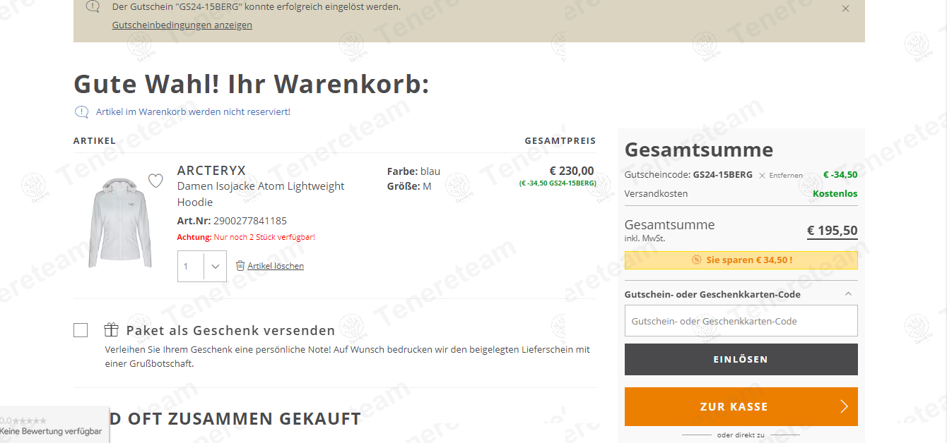 Gigasport apply coupon code