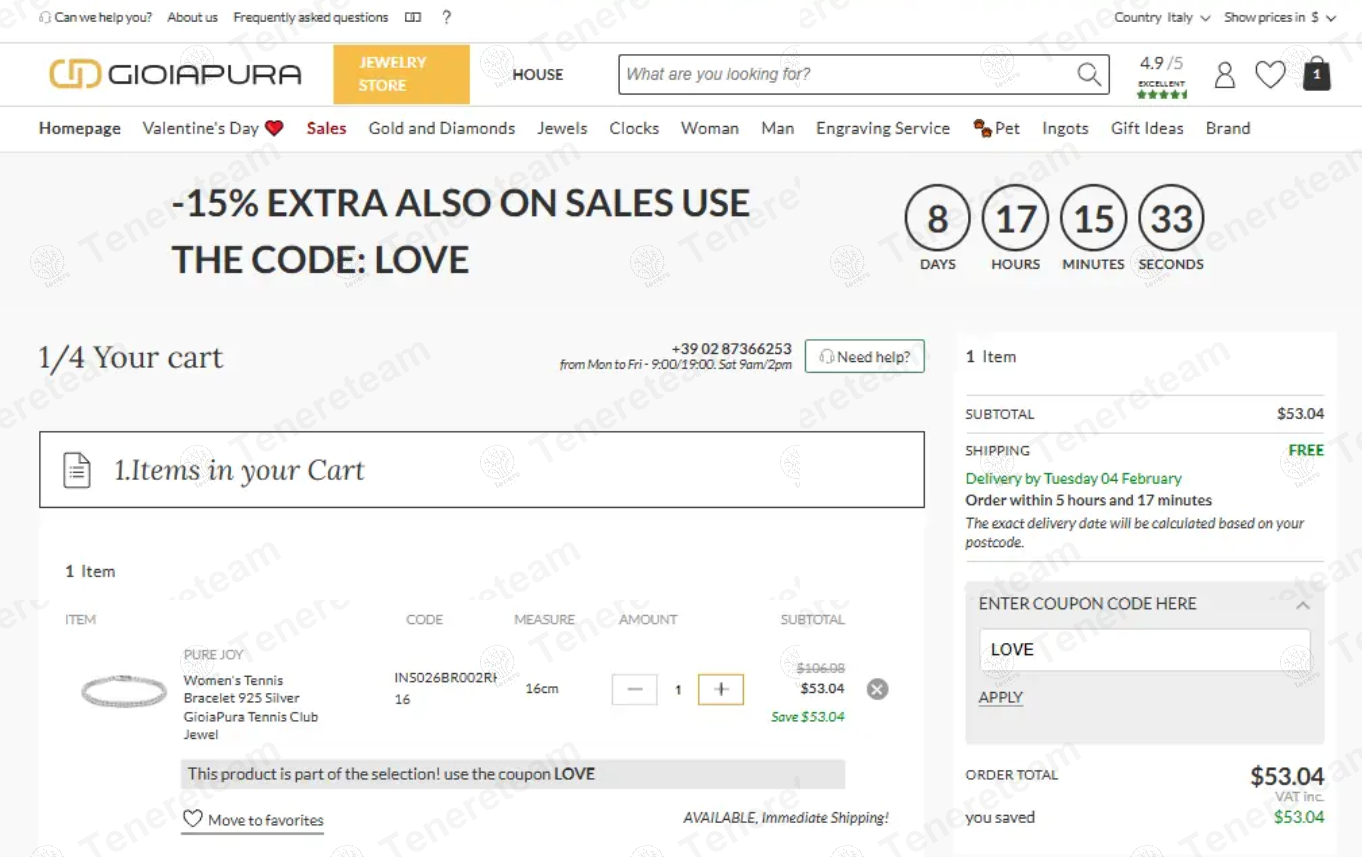 Gioiapura apply coupon code