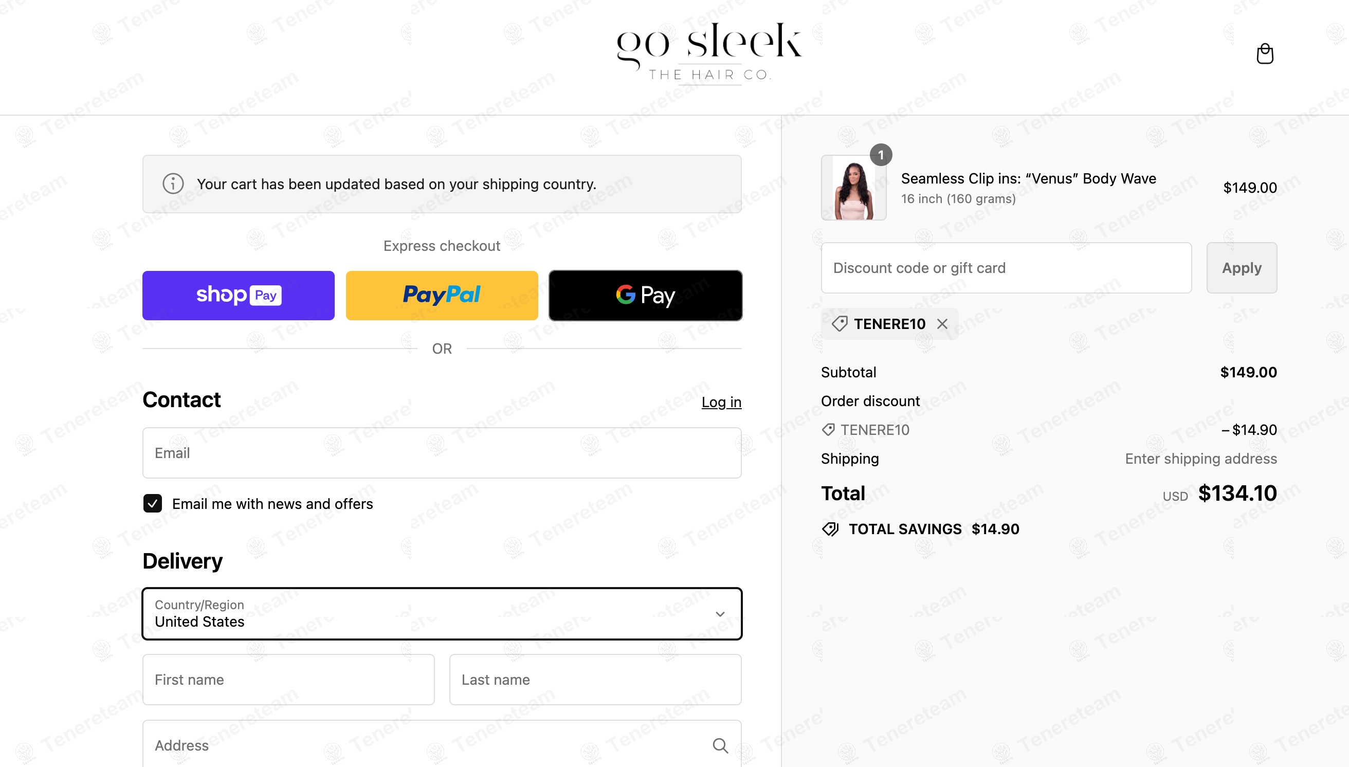 Go Sleek apply coupon code