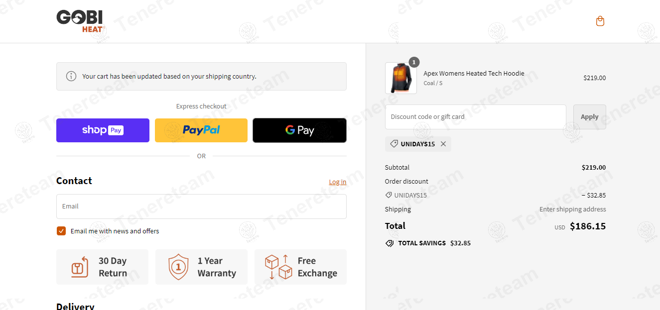 Gobi Heat apply coupon code