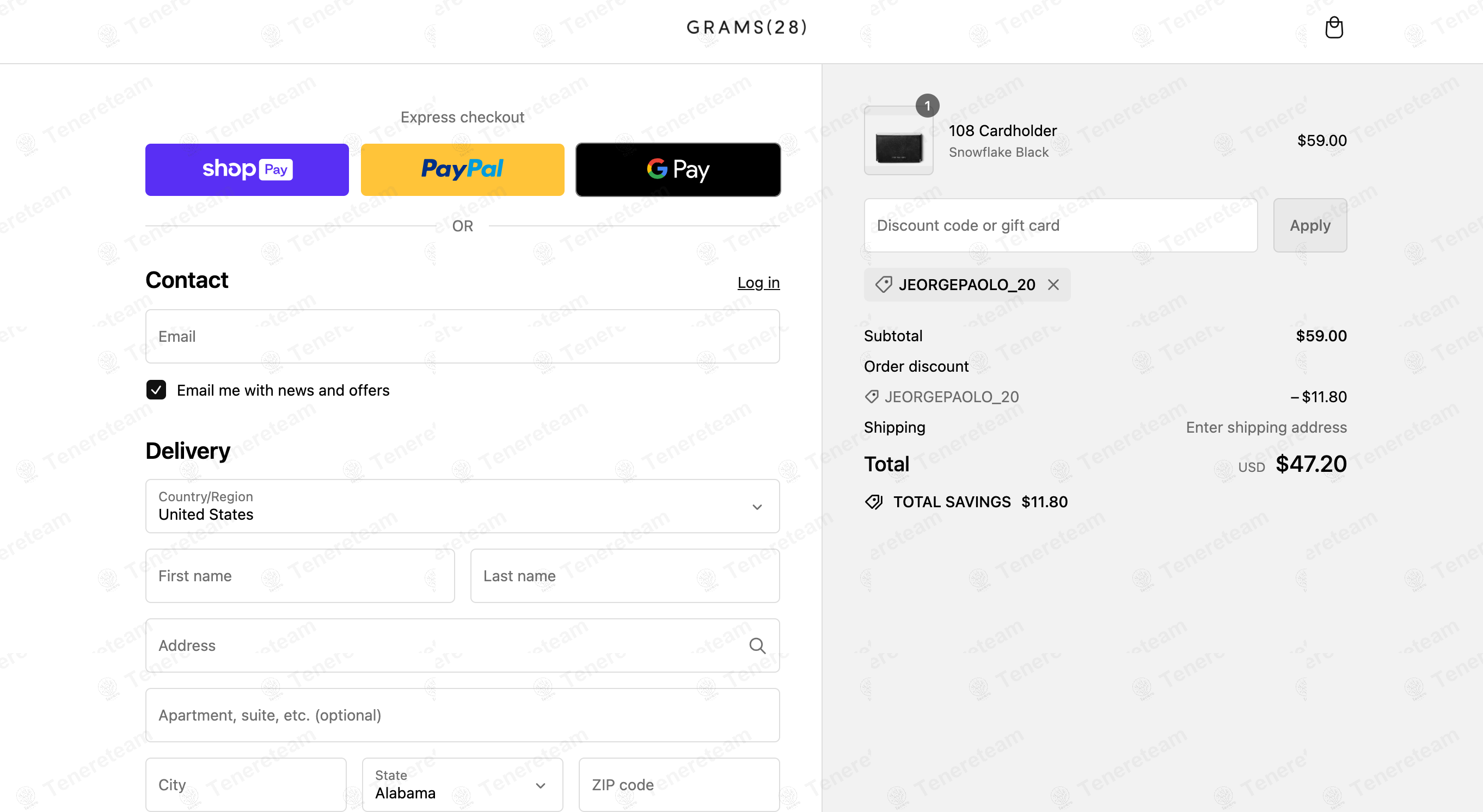 Grams28 apply coupon code