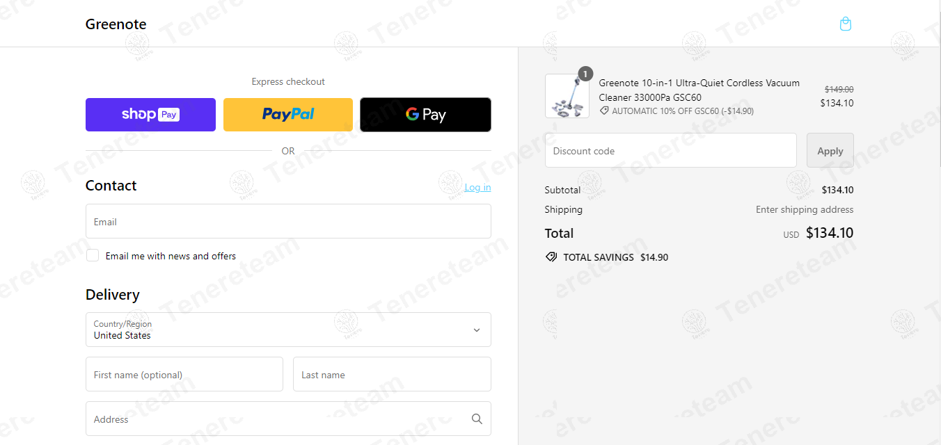 Greenote Home apply coupon code