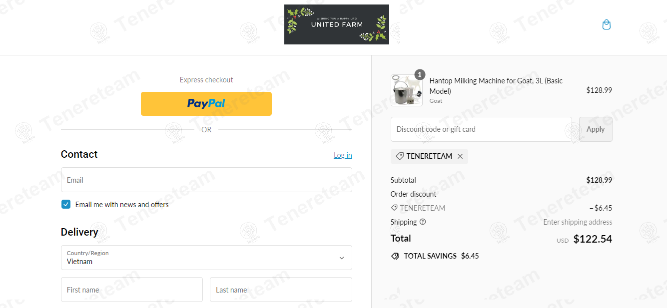 Hantop UnitedFarm apply coupon code