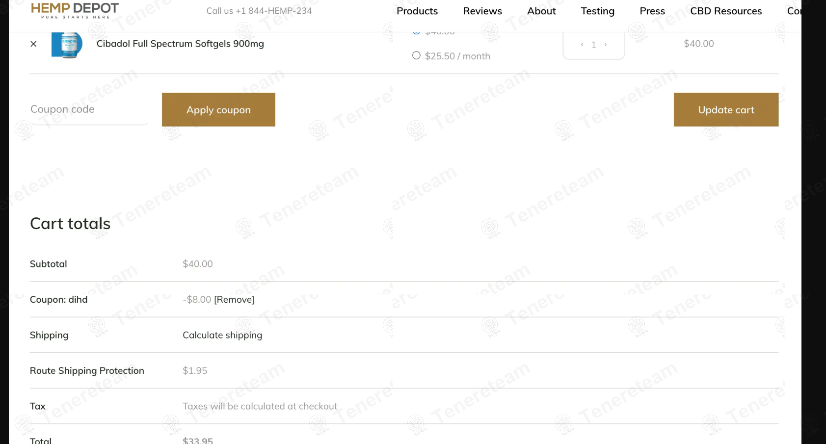 Hemp Depot Wholesale apply coupon code