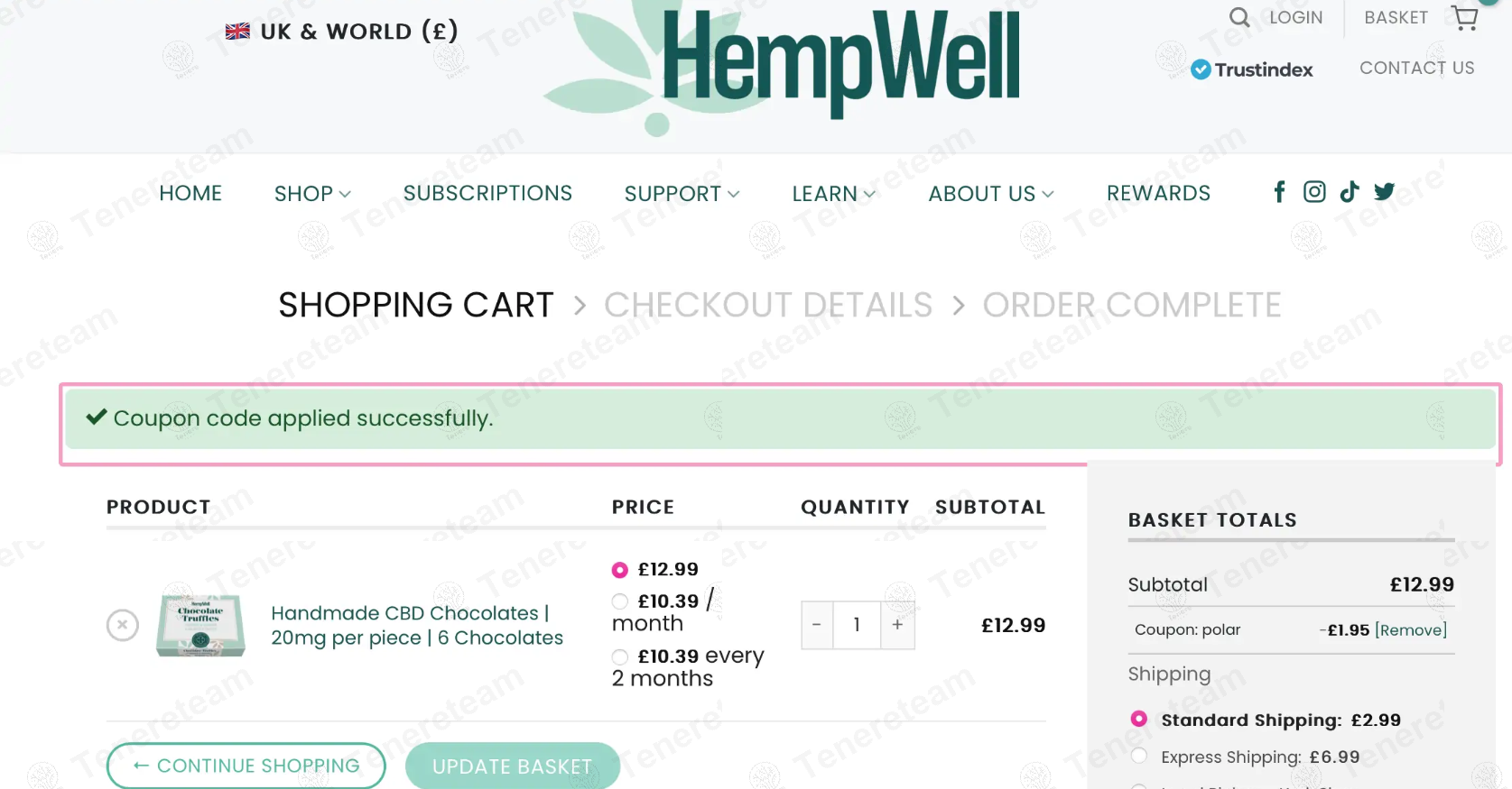 Hemp Well UK apply coupon code
