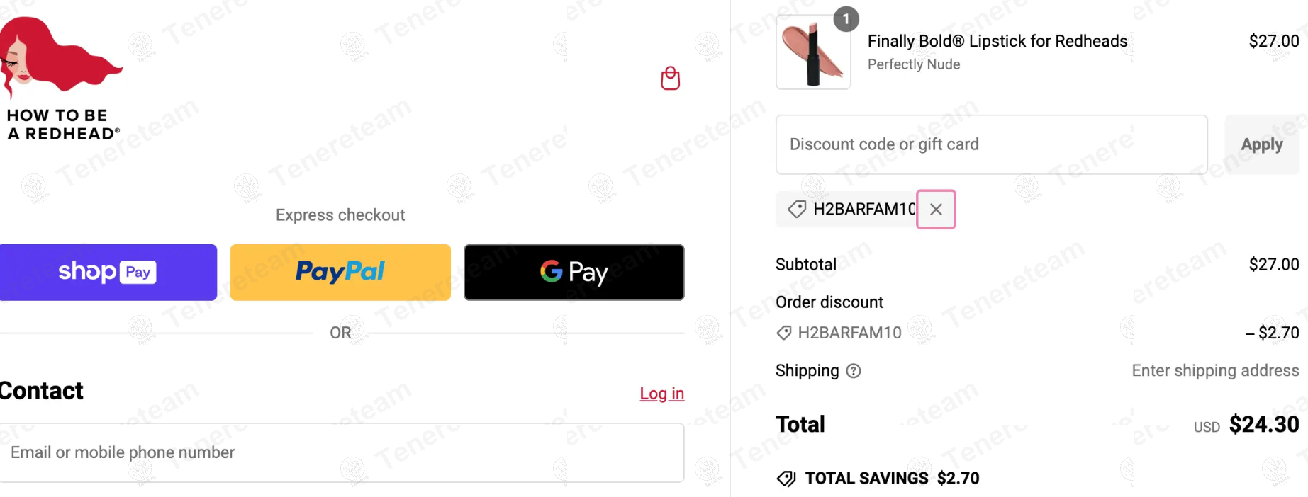 How To Be A Redhead apply coupon code