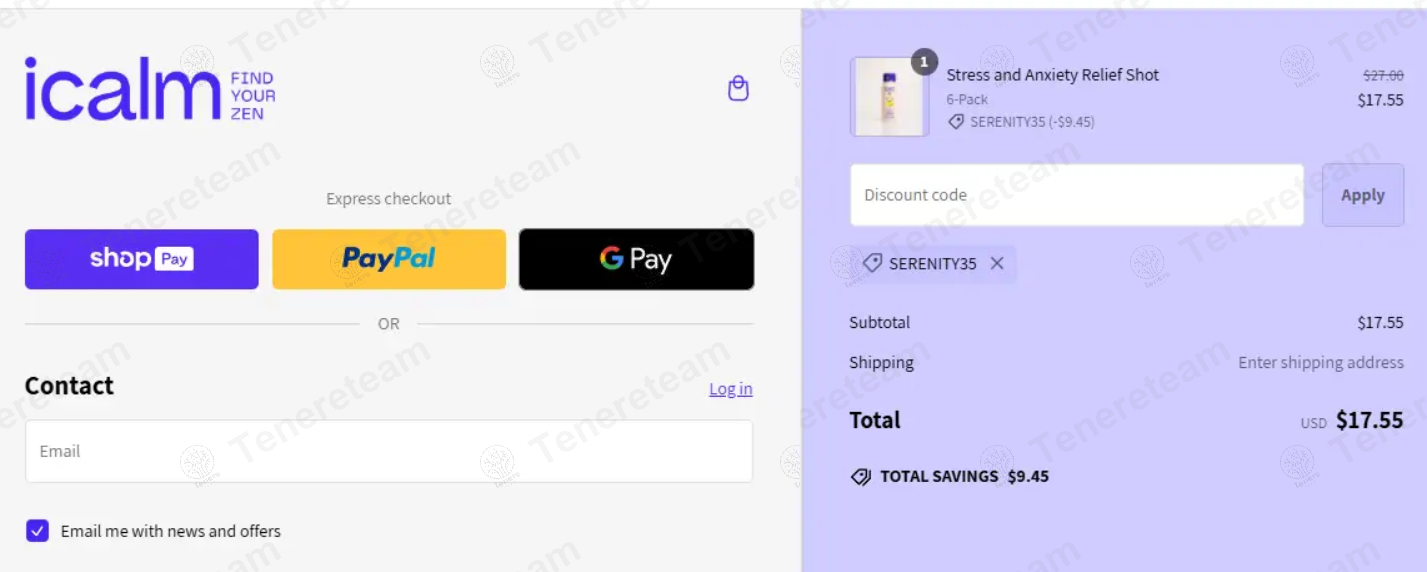 Icalm apply coupon code