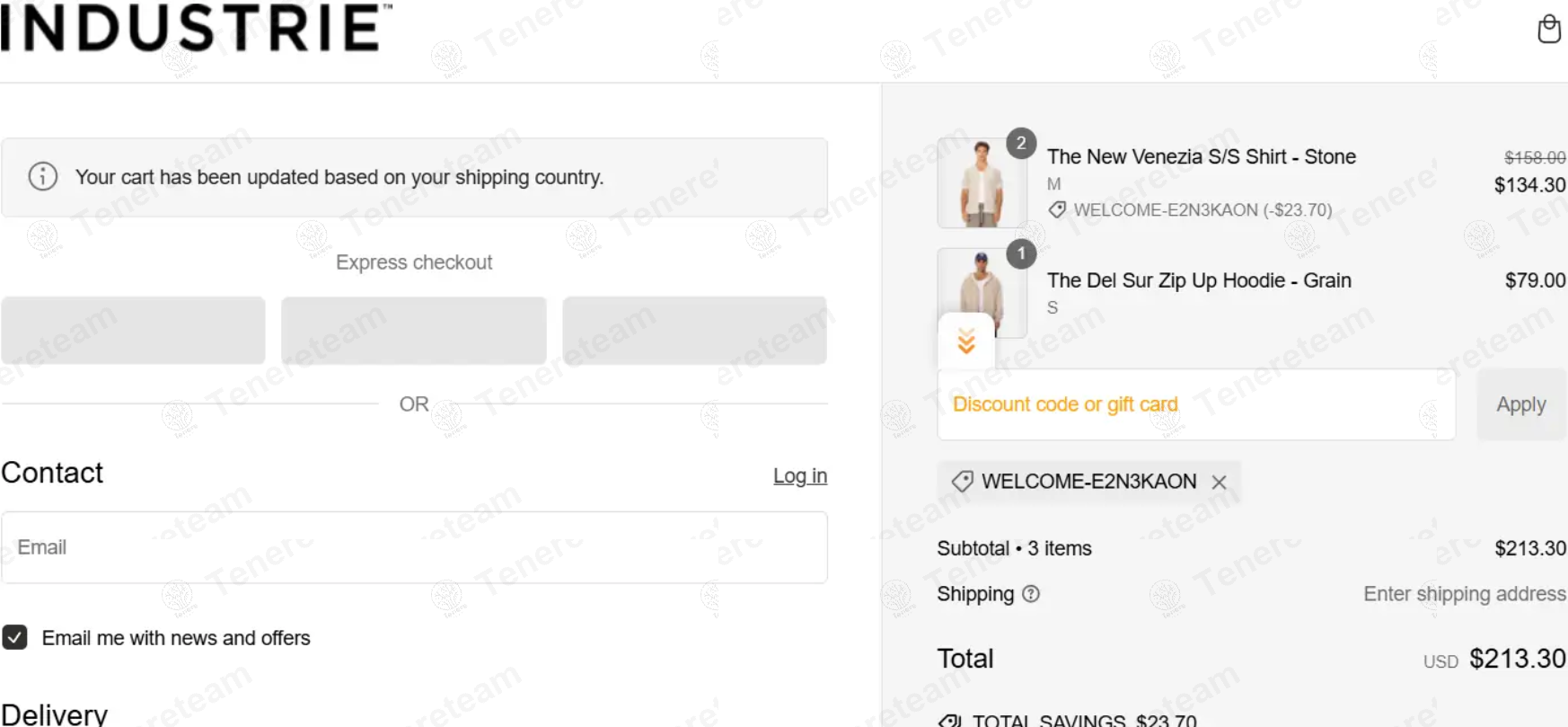 Industrie Australia apply coupon code