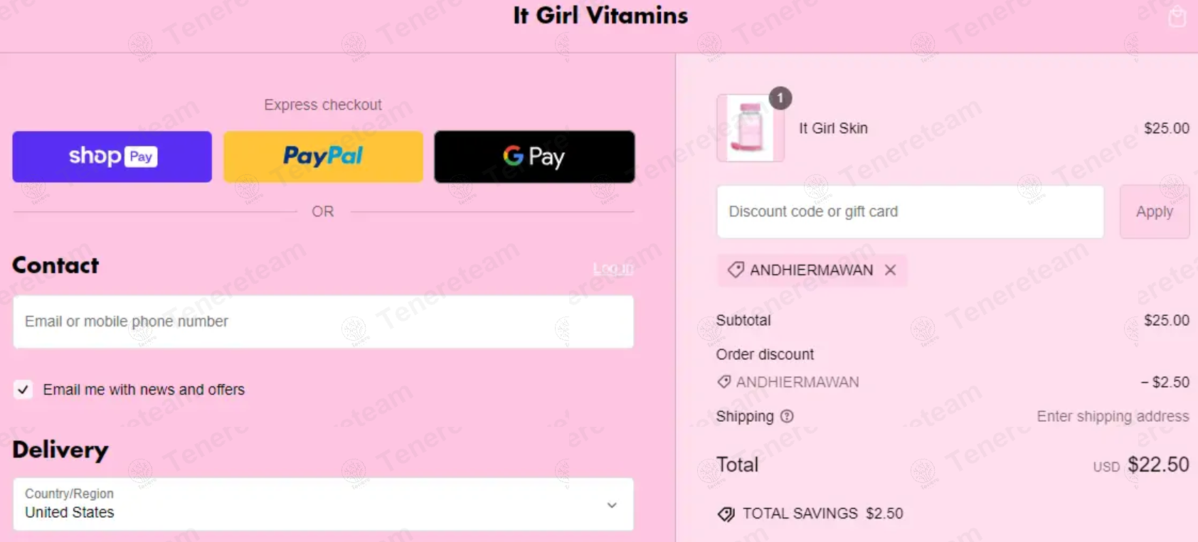 It Girl Vitamins apply coupon code
