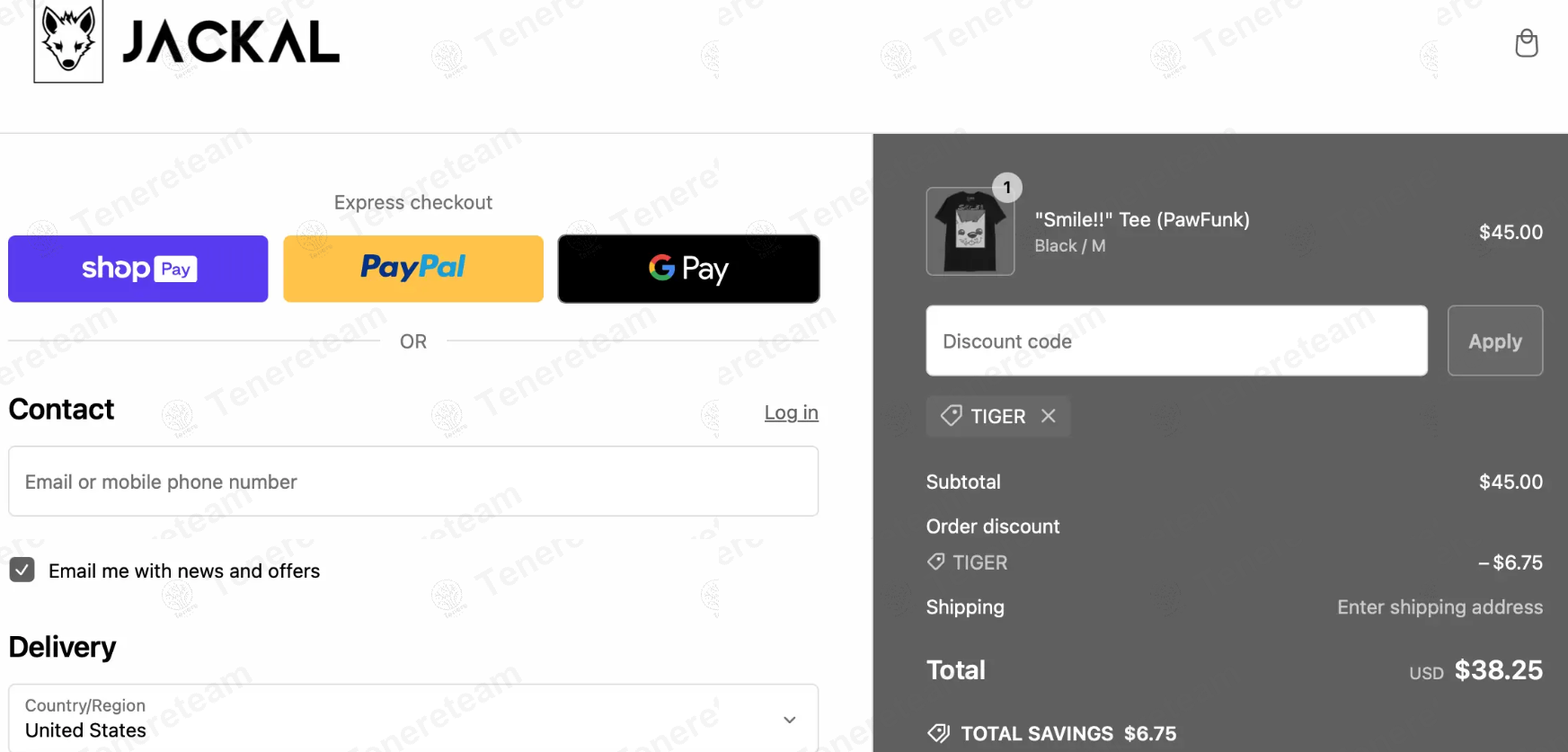 Jackal Clothing Co apply coupon code