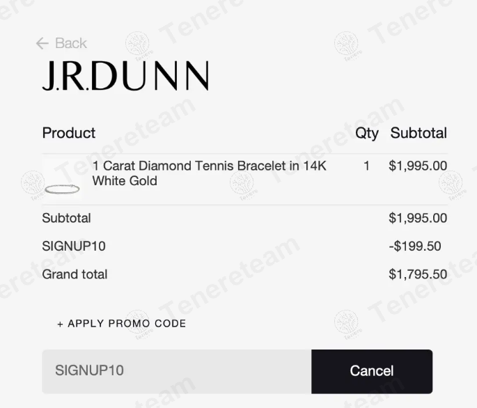 Jr Dunn Jewelers apply coupon code
