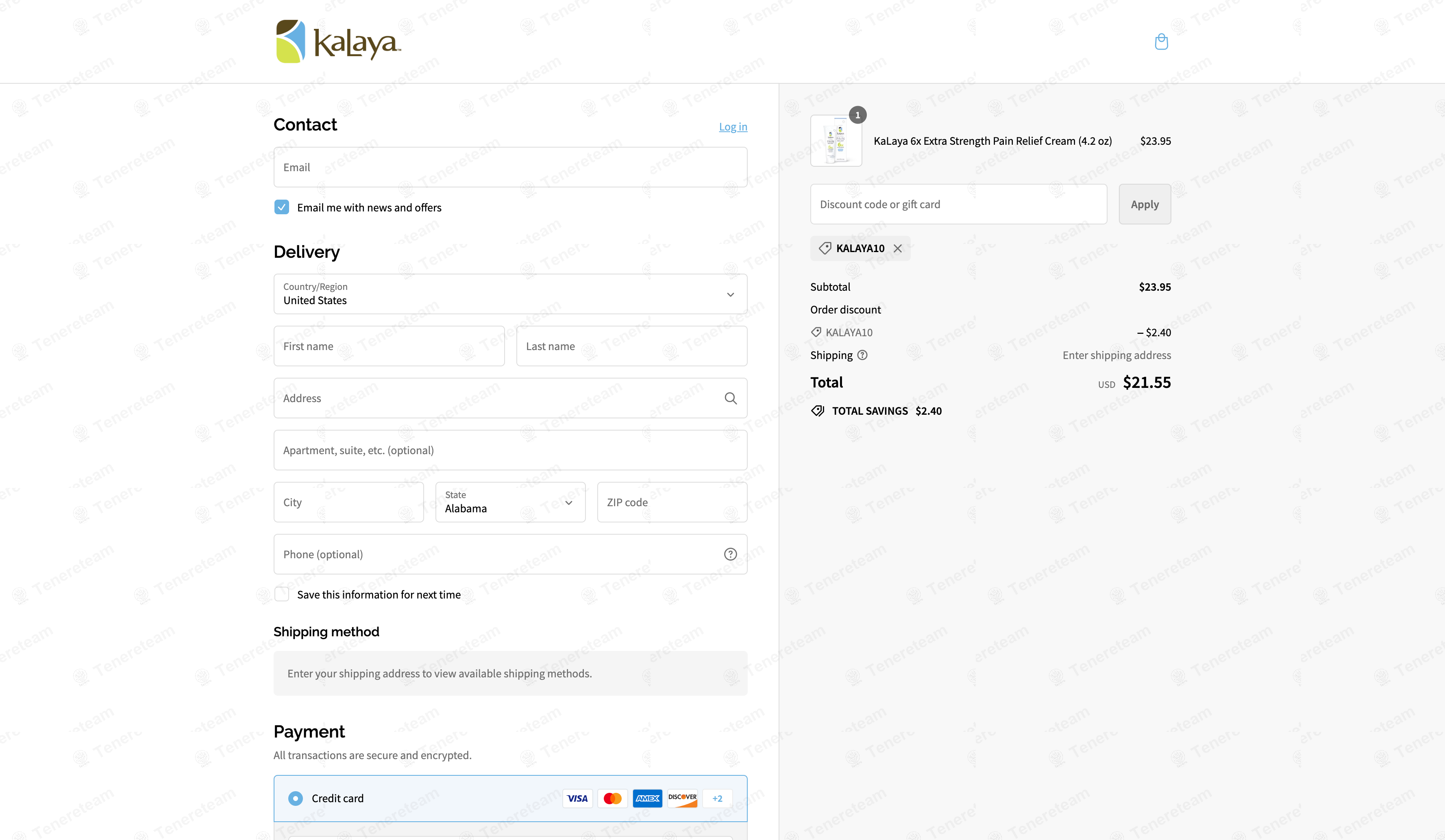 Kalaya Health apply coupon code