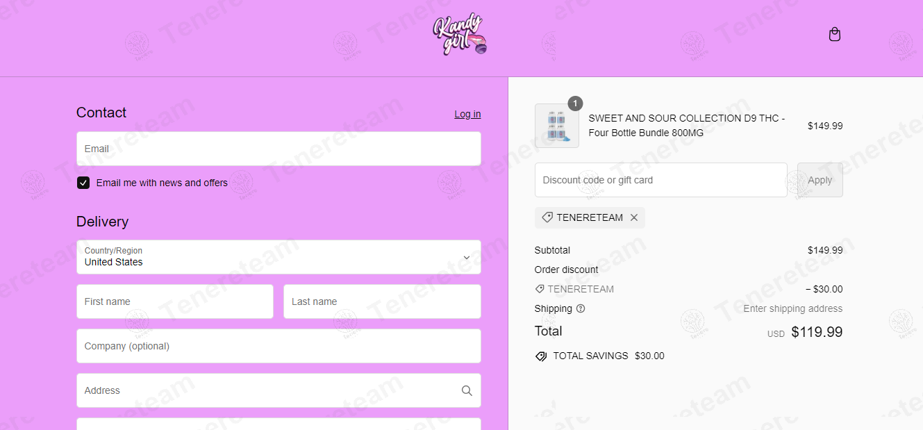 Kandy Girl apply coupon code