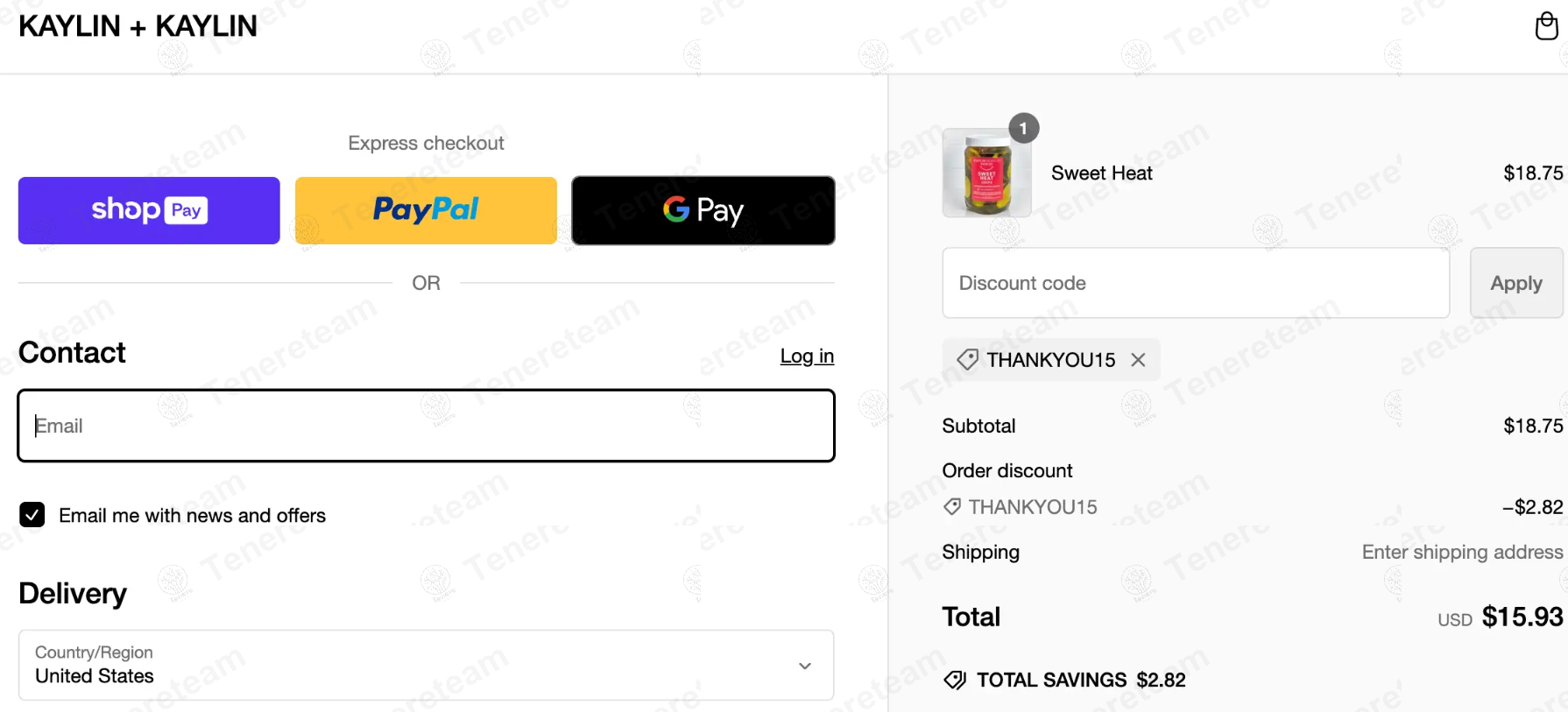 Kaylin and Kaylin apply coupon code