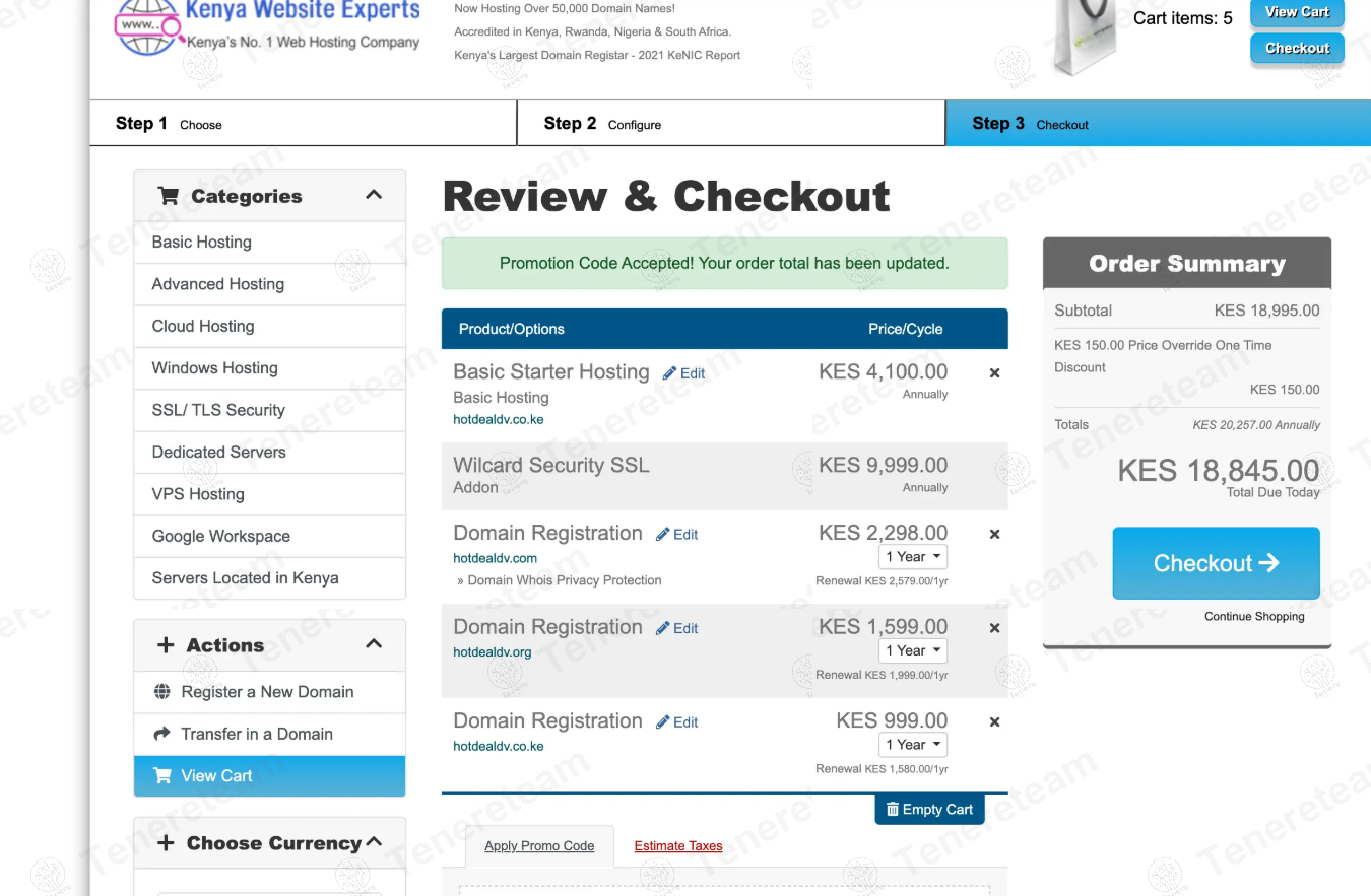 Kenya Website Experts apply coupon code
