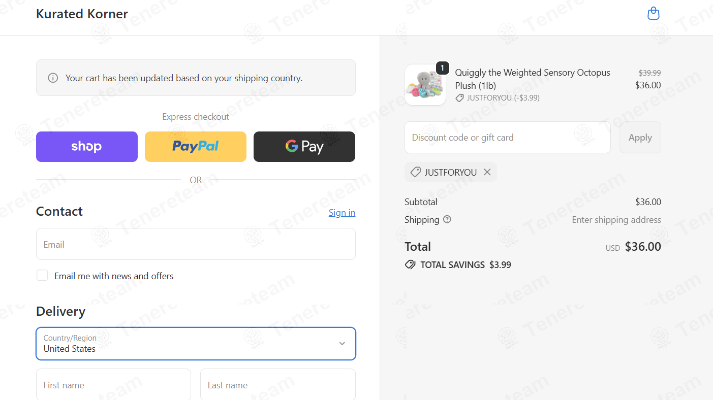 Kurated Korner apply coupon code