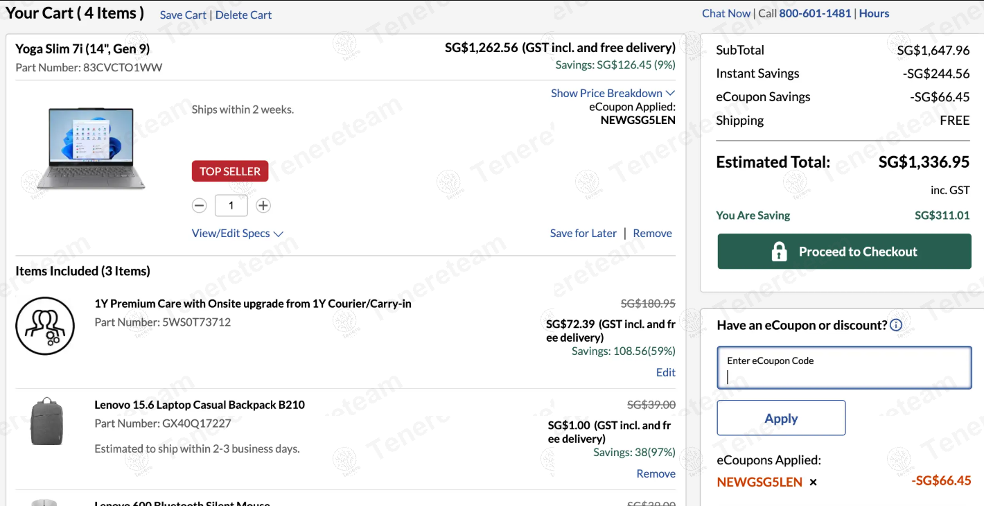 Lenovo SG apply coupon code