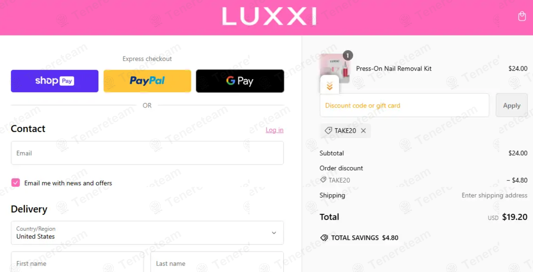 Luxxi Nails apply coupon code