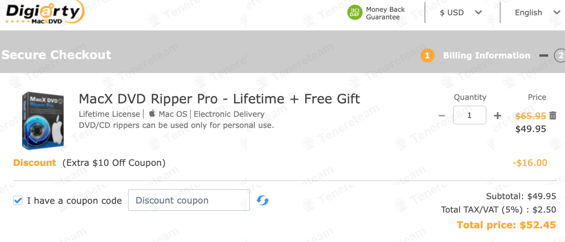 MacX DVD apply coupon code