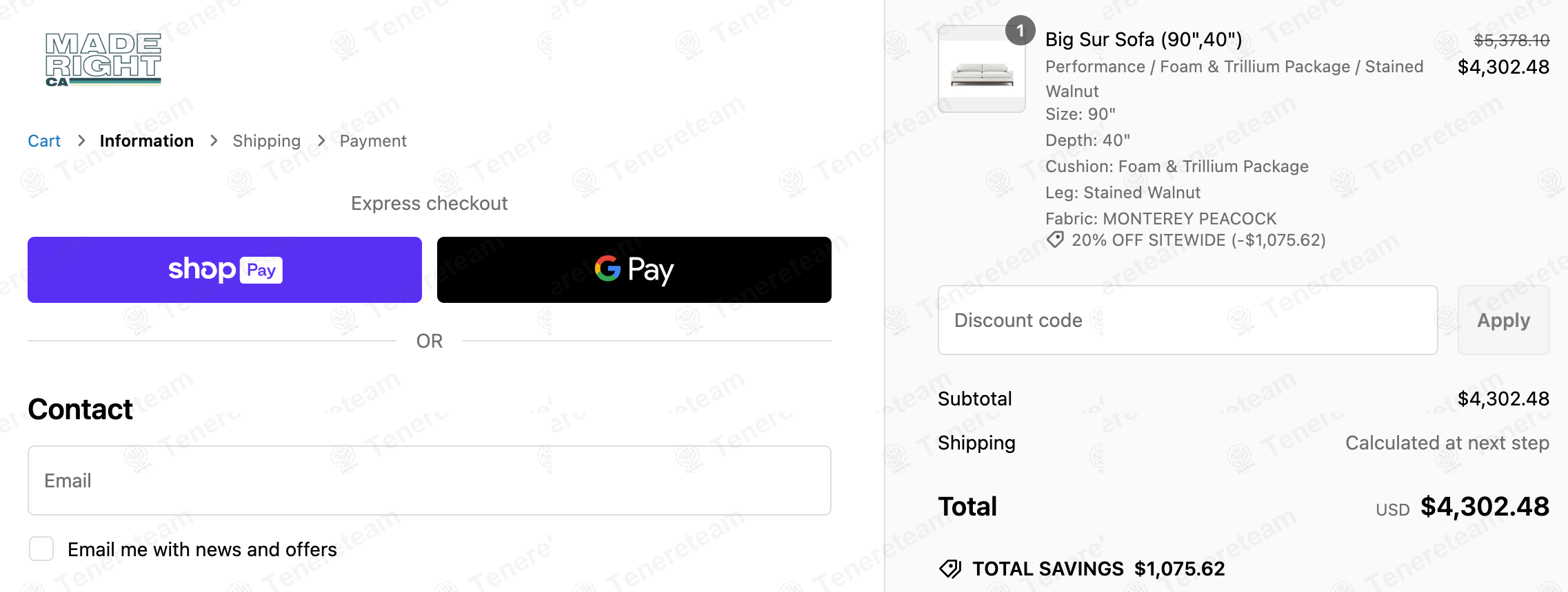 Made Right CA apply coupon code