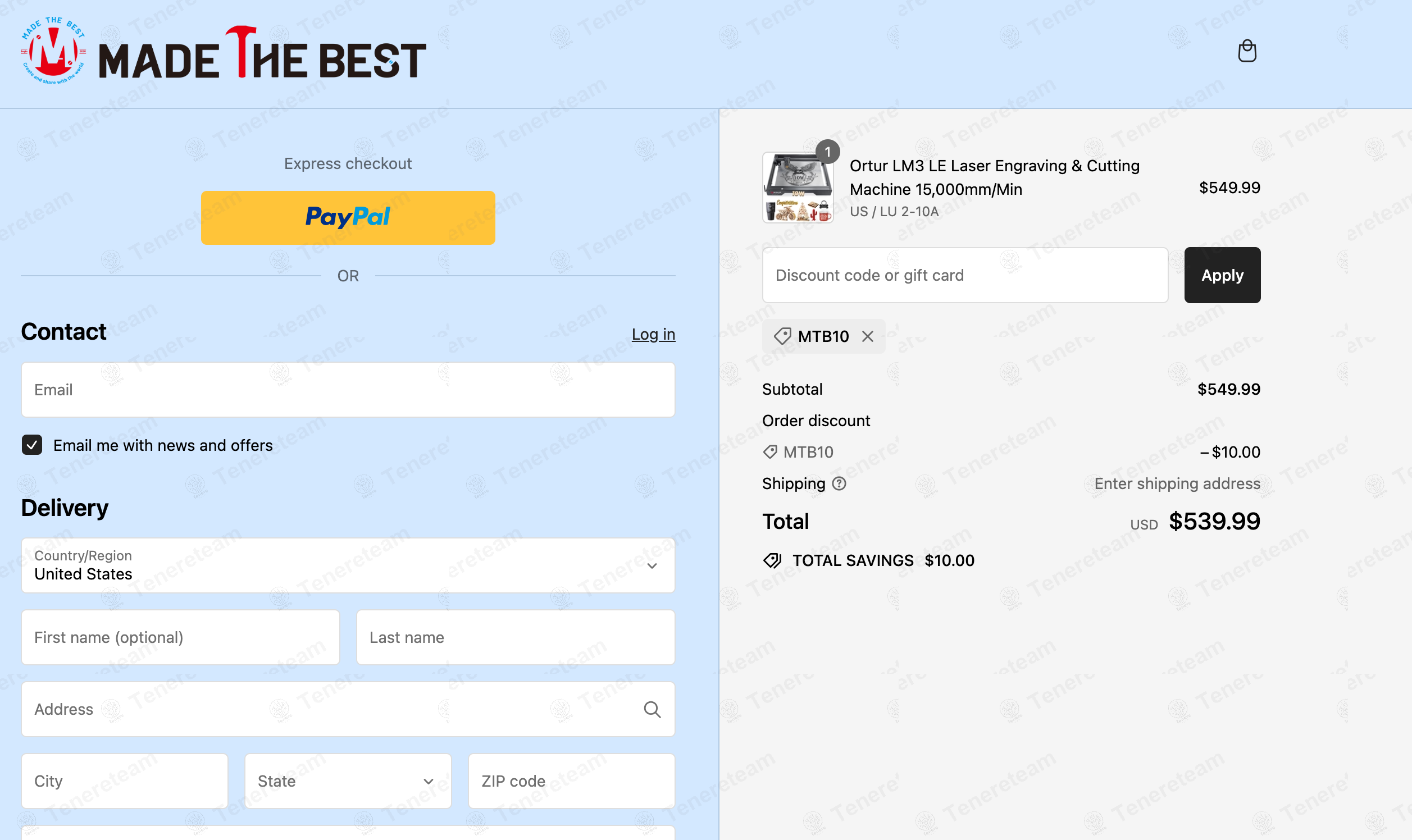 Made The Best apply coupon code