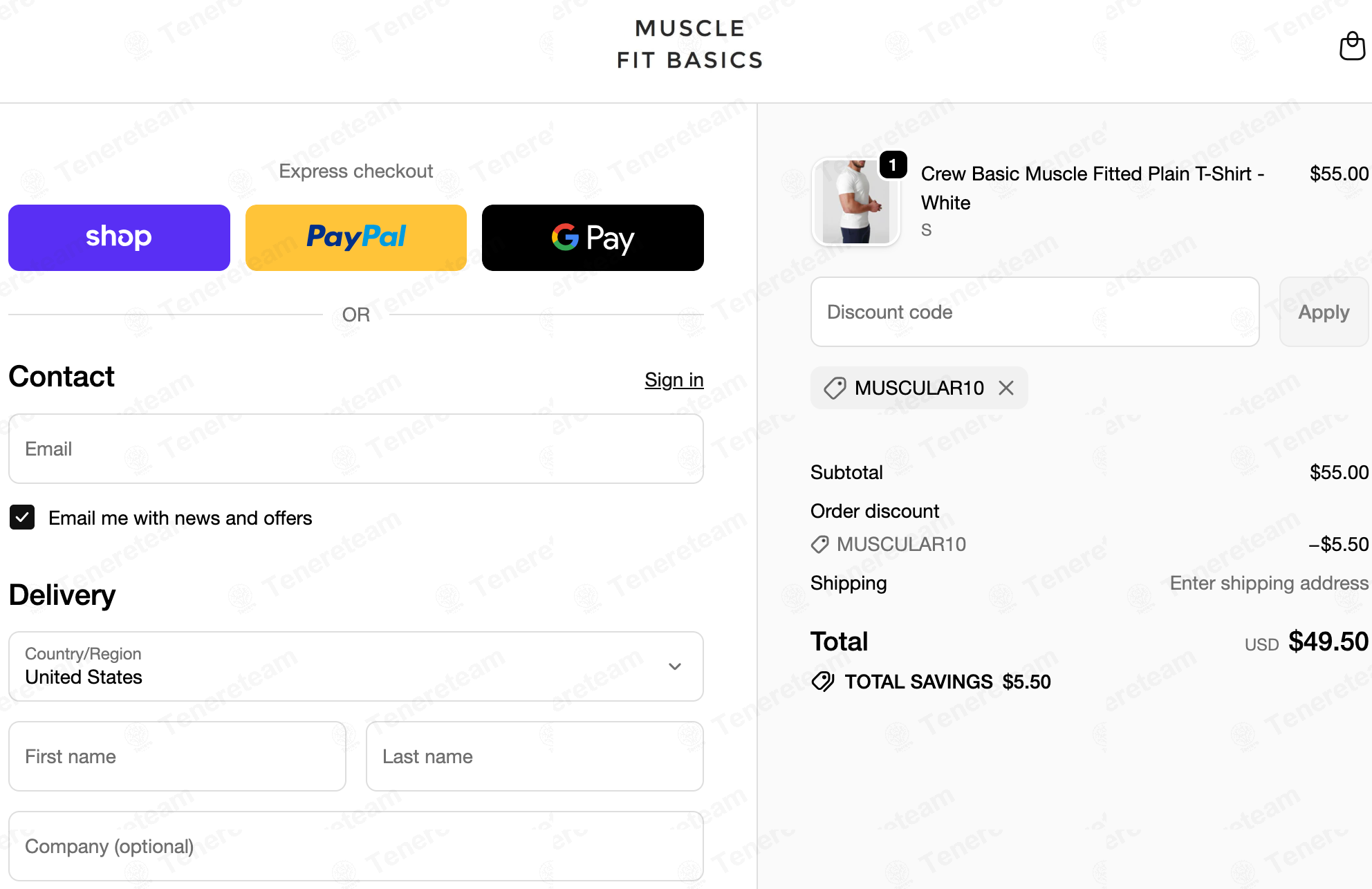 Muscle Fit Basics apply coupon code