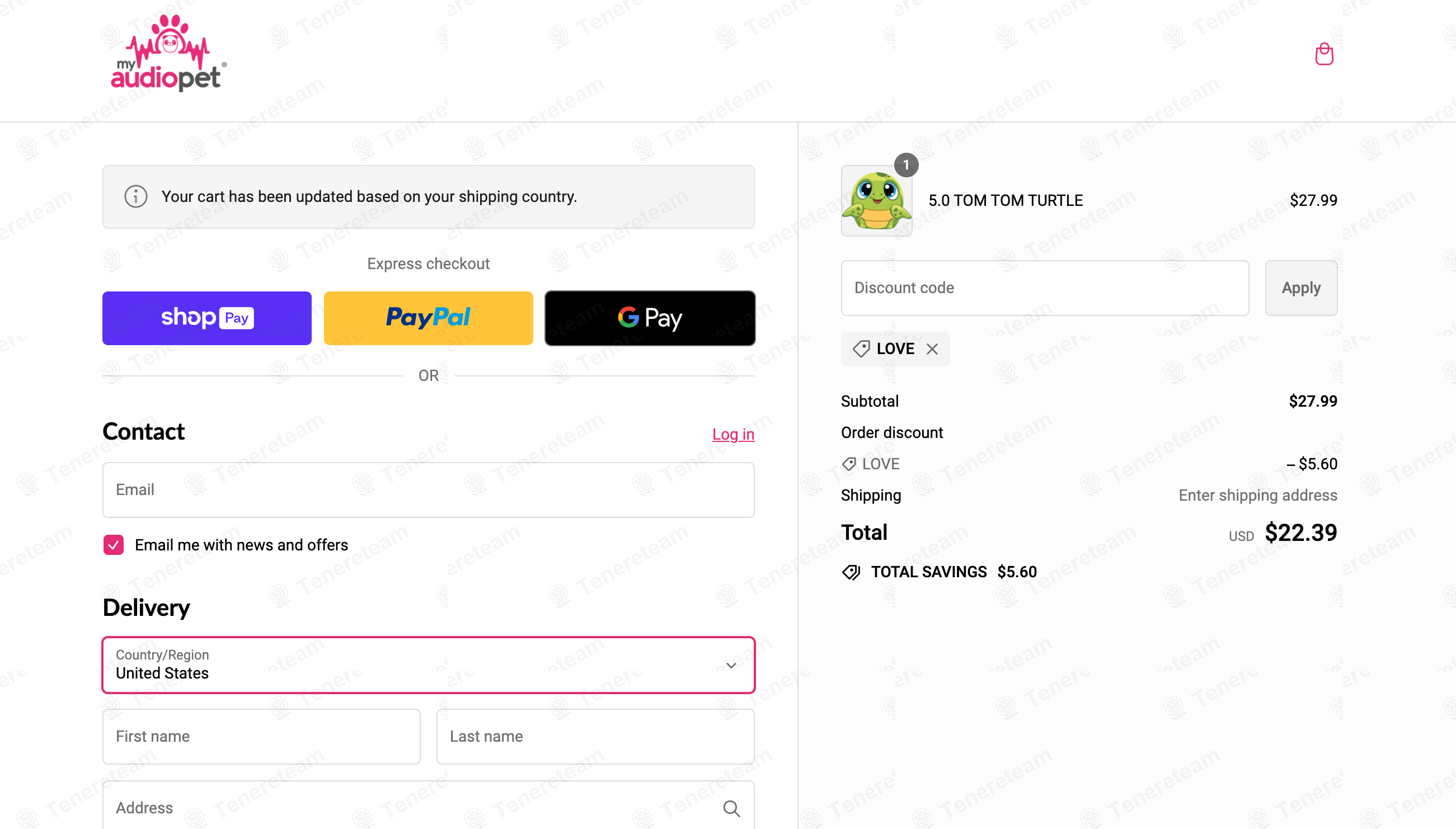 My Audio Pet apply coupon code