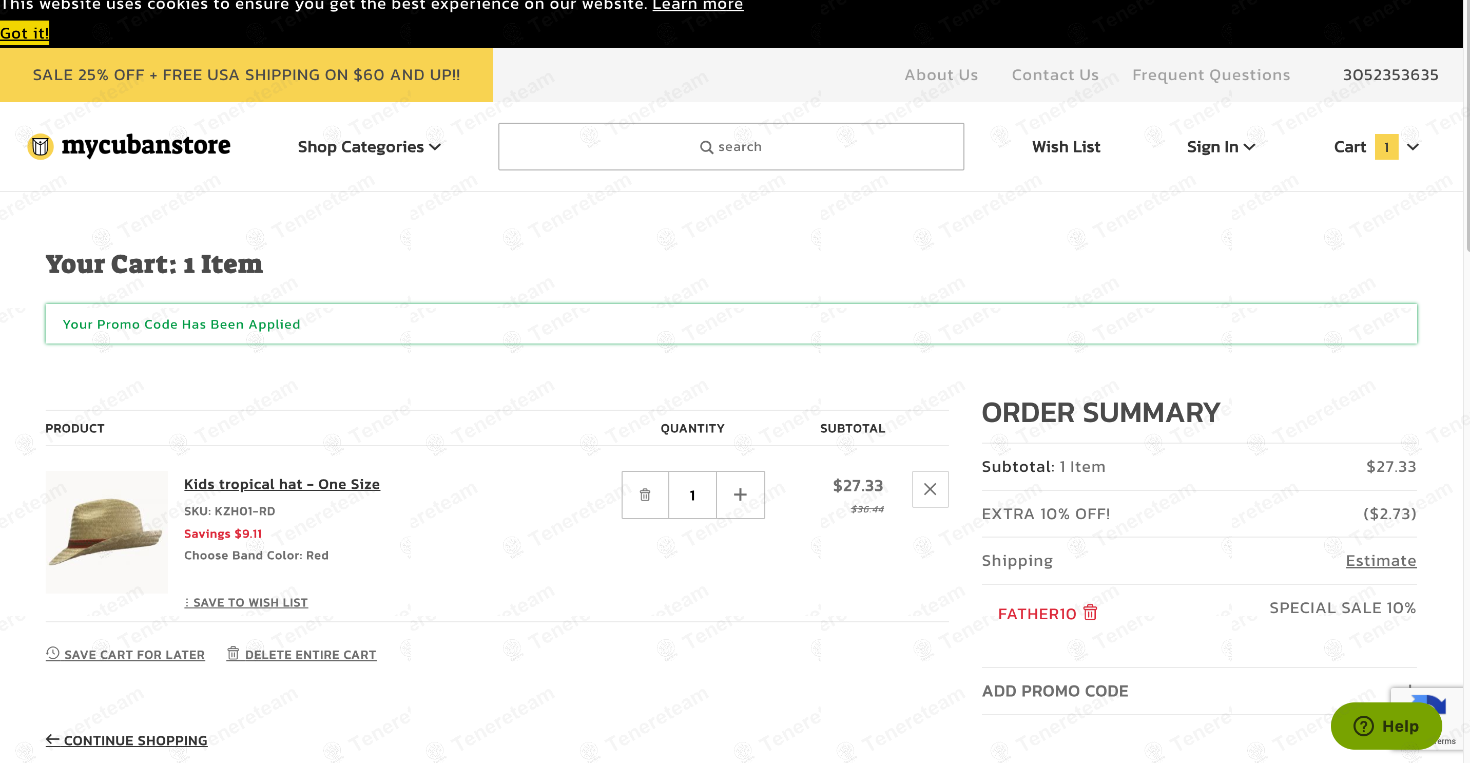 My Cuban Store apply coupon code