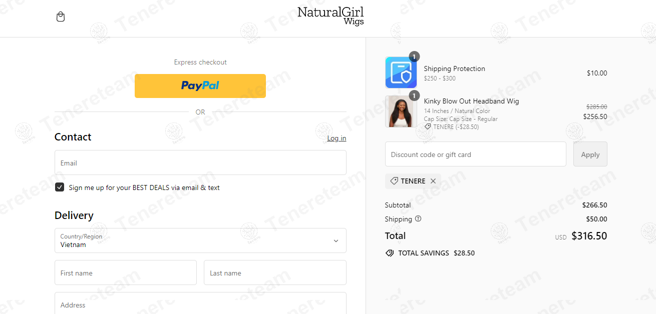Natural Girl Wigs apply coupon code