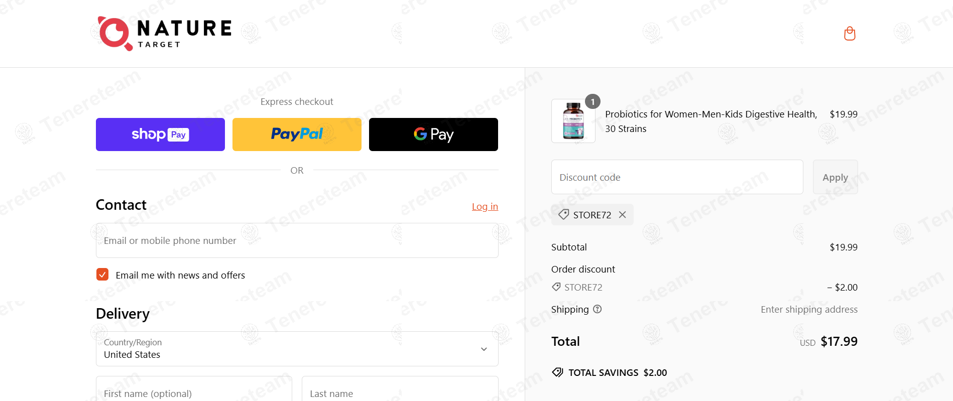 Nature Target apply coupon code
