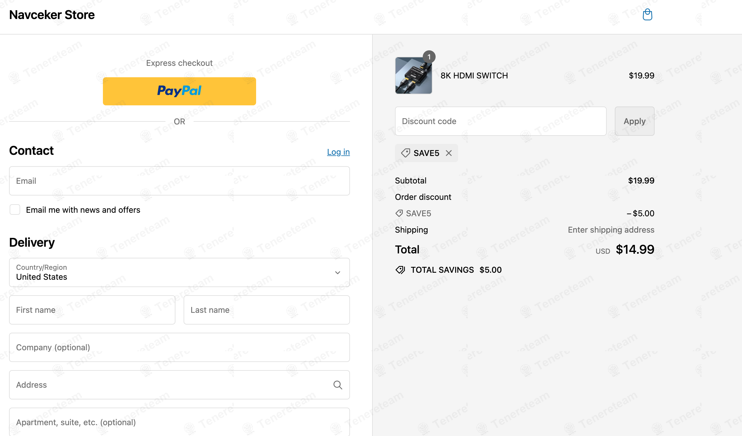 Navceker apply coupon code