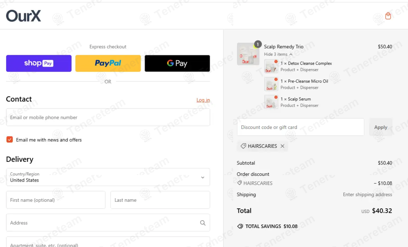 Our X apply coupon code