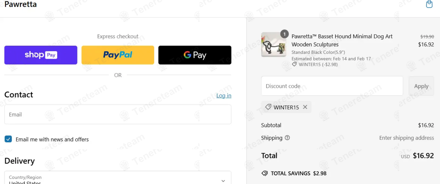 Pawretta apply coupon code
