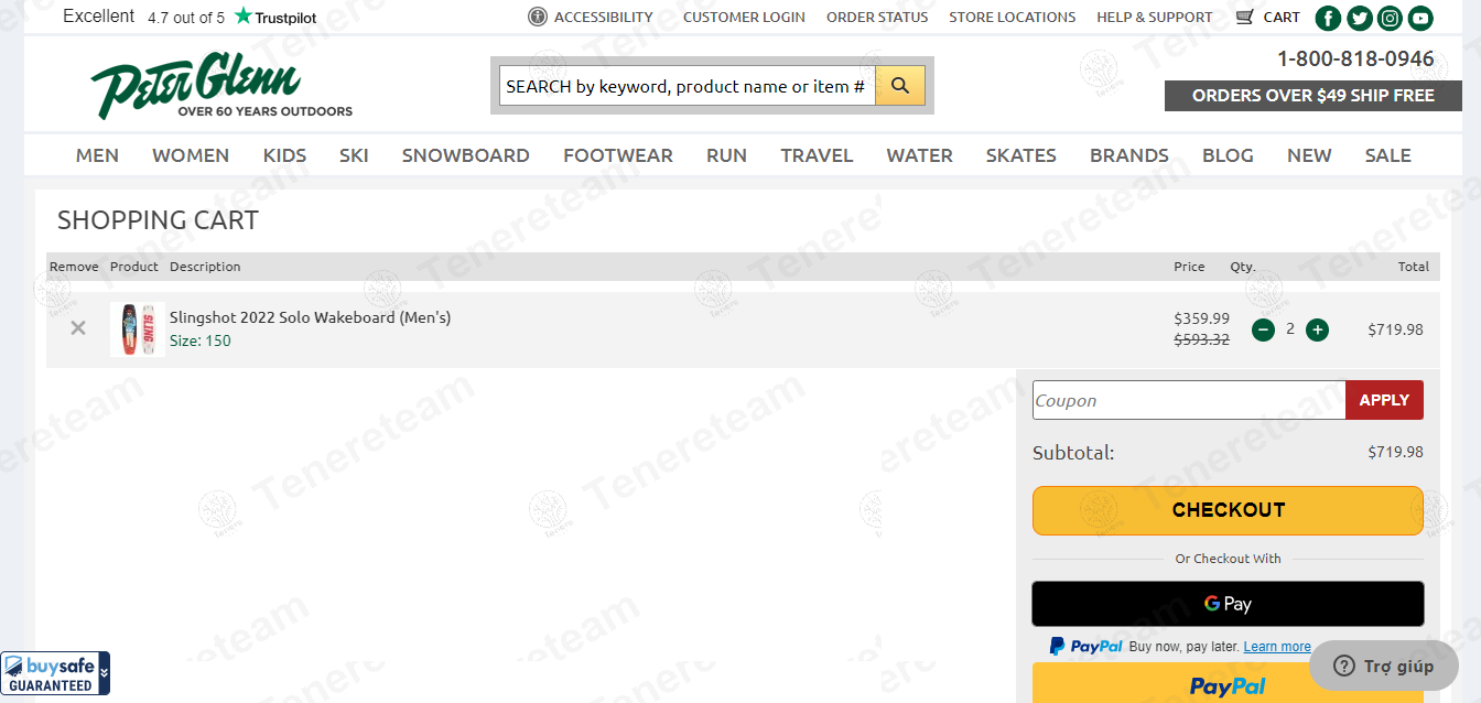 Peter Glenn apply coupon code