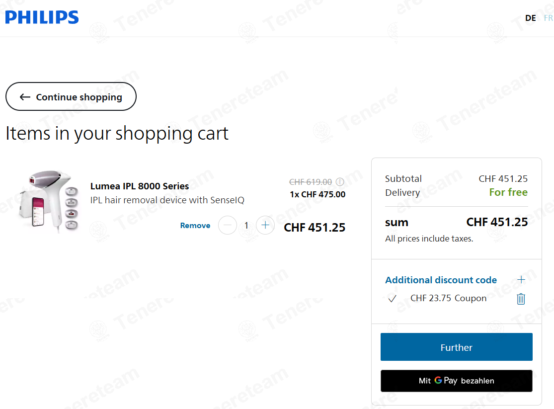 Philips CH apply coupon code