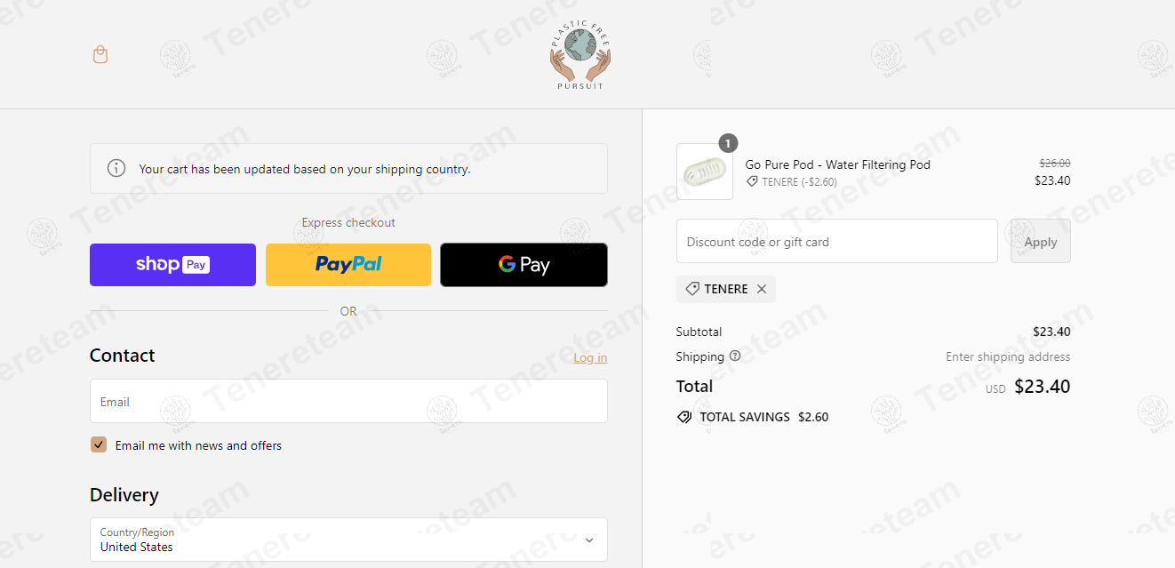 Plastic Free Pursuit apply coupon code