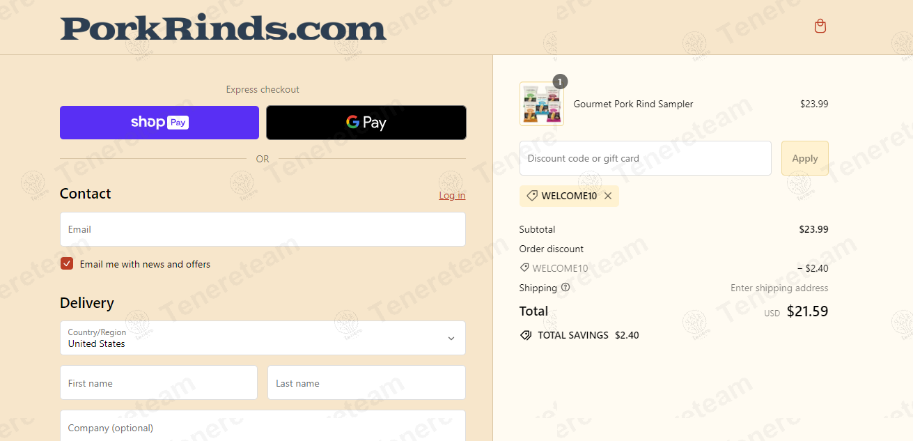 Pork Rinds apply coupon code